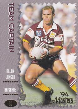 1994 Dynamic NSW Rugby League '94 Masters #10 Allan Langer Front